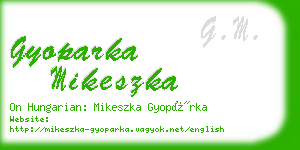 gyoparka mikeszka business card